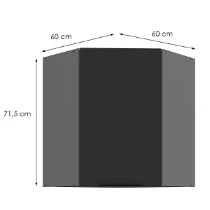 Obrazek Szafka Kuchenna Aria-Bl/Ant Anti Fingerprint 60x60 Gn-72 1f (45°)