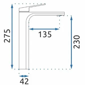 Obrazek Bateria umywalkowa wysoka Rea Marco czarna