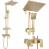 Obrazek Zestaw prysznicowy natryskowy Rea Jack złoty szczotkowany