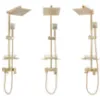 Obrazek Zestaw prysznicowy natryskowy Rea Jack złoty szczotkowany