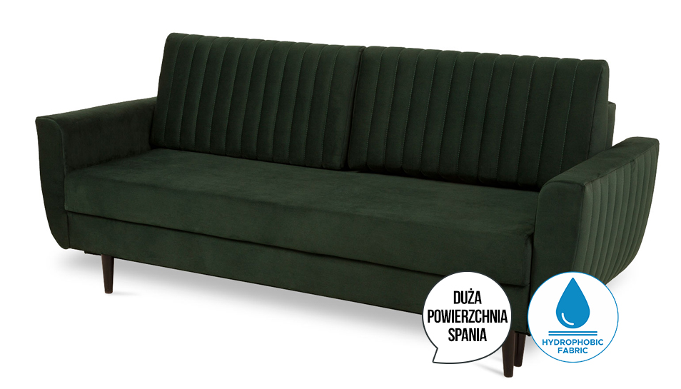 Kanapa rozkładana Monet zielony