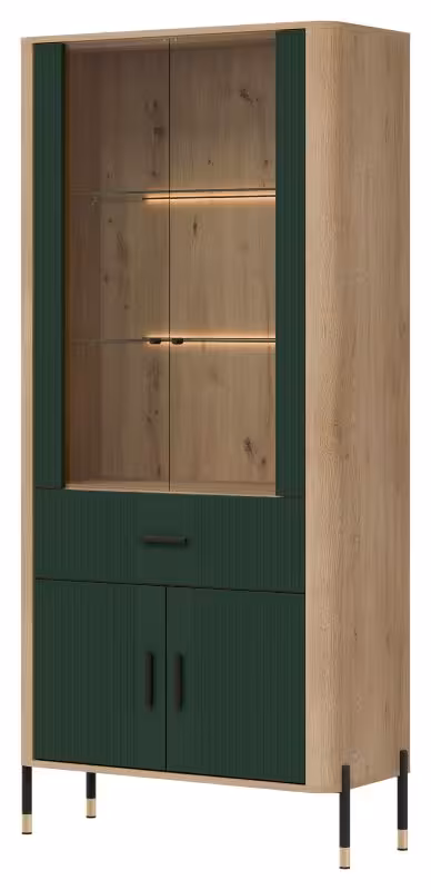 Witryna wysoka DANTE DT14 zielony