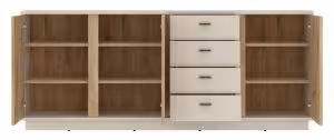 Obrazek Komoda trzydrzwiowa z szufladami 3D4S Mosano LUSK103