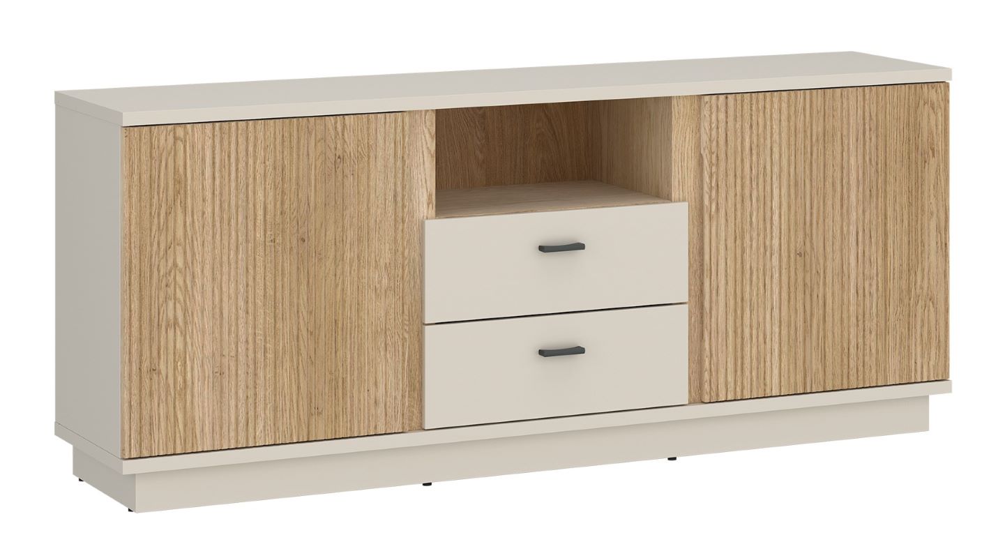 Komoda RTV dwudrzwiowa z szufladami Mosano LUSF101