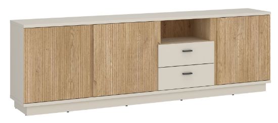 Obrazek Komoda RTV trzydrzwiowa z szufladami Mosano LUSF102
