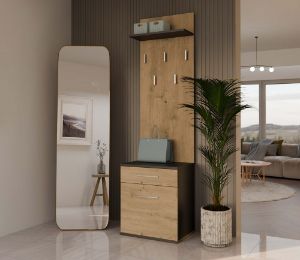 Obrazek Wieszak Holmes antracyt/dąb artisan