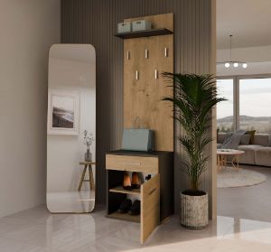 Obrazek Wieszak Holmes antracyt/dąb artisan