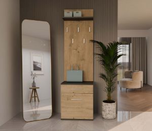 Obrazek Wieszak Holmes antracyt/dąb artisan