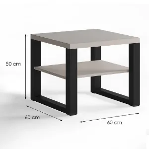 Obrazek Ława Mona 600+ półka kaszmir/czarny