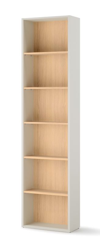 Regał wąski Woow WO-05 szampański/dąb vincenza bielona