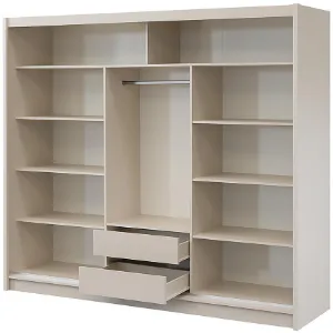 Obrazek Szafa London Lux 250 Kaszmir / Dąb Wotan / Lustro