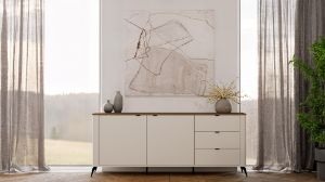 Obrazek Komoda 2D3S Arbor Kaszmir Beż/Dąb Castello