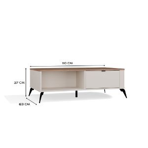 Obrazek Stolik kawowy 2S Arbor Kaszmir Beż/Dąb Castello