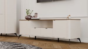 Obrazek Szafka RTV 2D2S Arbor Kaszmir Beż/Dąb Castello