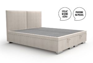 Obrazek Łóżko ze stelażem Negra 160x200 cm beżowe