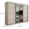 Obrazek Szafa Palermo 250 kaszmir/lustro