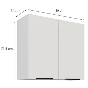Obrazek Szafka Kuchenna Aria-Wh/Wh Anti Fingerprint 80g-72 2f