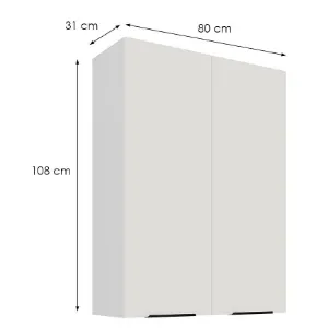 Obrazek Szafka Kuchenna Aria-Wh/Wh Anti Fingerprint 80g-108 2f