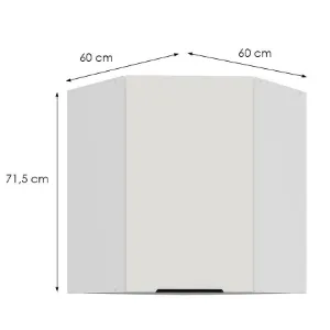 Obrazek Szafka Kuchenna Aria-Wh/Wh Anti Fingerprint 60x60 Gn-72 1f (45°)