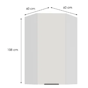 Obrazek Szafka Kuchenna Aria-Wh/Wh Anti Fingerprint 60x60 Gn-108 1f (45°)