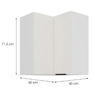 Obrazek Szafka Kuchenna Aria-Wh/Wh Anti Fingerprint 60x60 Gn-72 2f (90°)