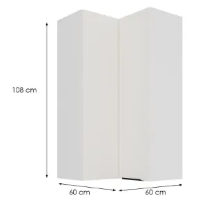Obrazek Szafka Kuchenna Aria-Wh/Wh Anti Fingerprint 60x60 Gn-108 2f (90°)