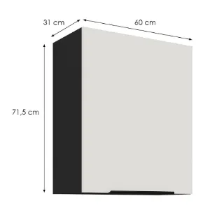 Obrazek Szafka Kuchenna Aria-Wh/Bl Anti Fingerprint 60g-72 1f