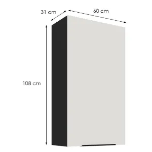 Obrazek Szafka Kuchenna Aria-Wh/Bl Anti Fingerprint 60g-108 1f