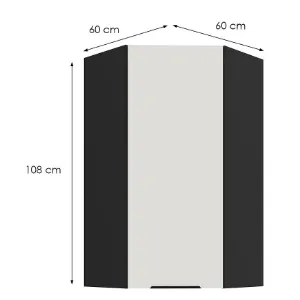 Obrazek Szafka Kuchenna Aria-Wh/Bl Anti Fingerprint 60x60 Gn-108 1f (45°)