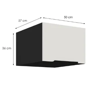 Obrazek Szafka Kuchenna Aria-Wh/Bl Anti Fingerprint 50 Nagu-36 1f