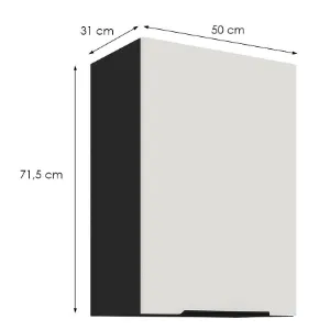 Obrazek Szafka Kuchenna Aria-Wh/Bl Anti Fingerprint 50g-72 1f