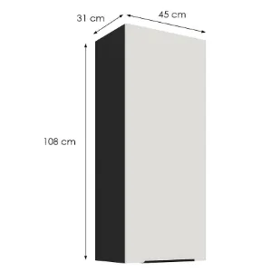 Obrazek Szafka Kuchenna Aria-Wh/Bl Anti Fingerprint 45g-108 1f