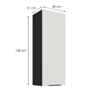 Obrazek Szafka Kuchenna Aria-Wh/Bl Anti Fingerprint 40g-108 1f