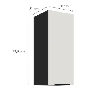Obrazek Szafka Kuchenna Aria-Wh/Bl Anti Fingerprint 30g-72 1f