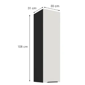 Obrazek Szafka Kuchenna Aria-Wh/Bl Anti Fingerprint 30g-108 1f