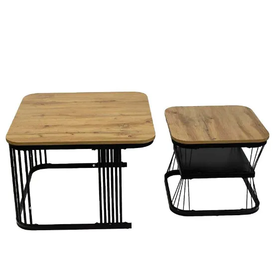 Obrazek Zestaw Stolików Pmc-2508 Naturalny/Czarny