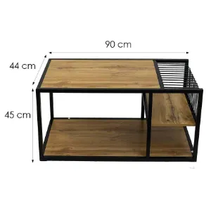 Obrazek Ława Pmc-2511 Naturalny/Czarny