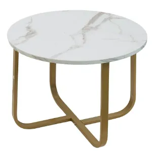 Obrazek Stolik Pmc-Ct2514 Bialy Marmur/Złoty