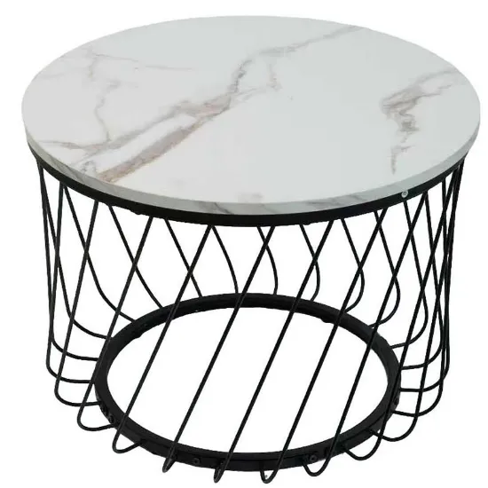 Obrazek Stolik Pmc-Ct2516-2 Biały Marmur/Czarny