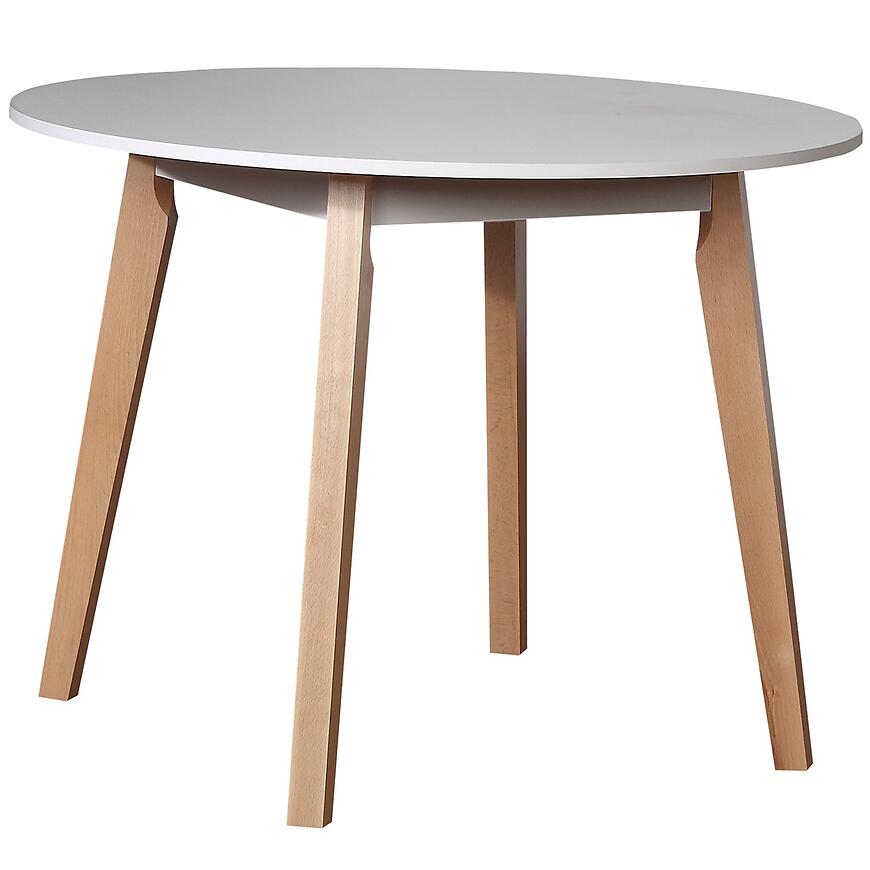 Stół St-57 Fi 90 Biały/Buk Natura