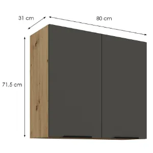 Obrazek Szafka Kuchenna Aria-Gr/Ar Anti Fingerprint 80g-72 2f