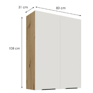 Obrazek Szafka Kuchenna Aria-Wh/Ar Anti Fingerprint 80g-108 2f