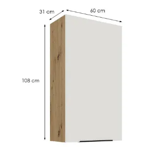 Obrazek Szafka Kuchenna Aria-Wh/Ar Anti Fingerprint 60g-108 1f