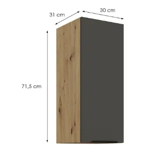 Obrazek Szafka Kuchenna Aria-Gr/Ar Anti Fingerprint 30g-72 1f