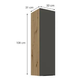 Obrazek Szafka Kuchenna Aria-Gr/Ar Anti Fingerprint 30g-108 1f