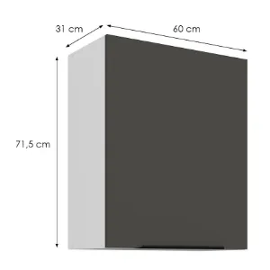 Obrazek Szafka Kuchenna Aria-Gr/Wh Anti Fingerprint 60g-72 1f