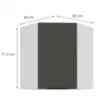 Obrazek Szafka Kuchenna Aria-Gr/Wh Anti Fingerprint 60x60 Gn-72 1f (45°)