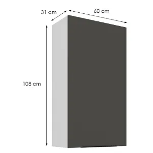 Obrazek Szafka Kuchenna Aria-Gr/Wh Anti Fingerprint 60g-108 1f
