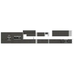 Obrazek Szafka Kuchenna Aria-Gr/Wh Anti Fingerprint 60g-108 1f