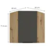 Obrazek Szafka Kuchenna Aria-Gr/Ar Anti Fingerprint 60x60 Gn-72 1f (45°)